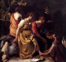 thisblueboy:  Johannes Vermeer, Diana and her Companions, 1655 - 1656, Gallery of The Hague 