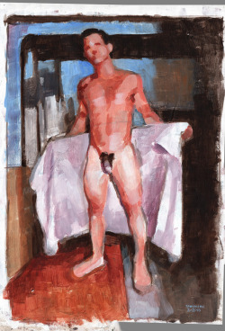 douglassimonson:  Khanh After Showering, acrylic painting by Douglas Simonson (2018). (This and many other artworks can be viewed and purchased on my website.) Douglas Simonson websiteSimonson on EtsySimonson on Fine Art America