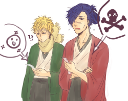 tatsumiyaa:  From that cute-ass fic where Noiz couldn’t read the omikuji
