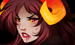 playbunny:  I bleed it out… I’ve opened up these scars… I’ll make you face this…! I’ve pulled myself so far… I’ll make you face this now…!! - - -  This started out as just some facial expression practice and it quickly turned into