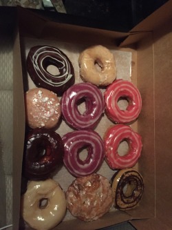 Just look at these beautiful donuts. They even have vegan ones, too. from Vortex Doughnuts in Asheville, NC