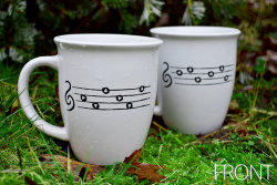 thedrunkenmoogle:  Zelda: Ocarina of Time Song Mugsby FusRoDraw - ฝ.00 Stay warm this winter the Zelda way. Whether it holds Hyrulian blend coffee or spiked hot Goron tea, these mugs will show your gamer pride by displaying any of the 13 songs from