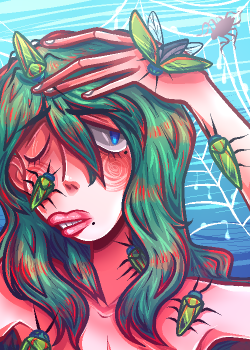 shuttleshark:  makishima ‘but im a spider’ yuusuke I SAW A REALLY PRETTY (AND MUCH MUCH BETTER) ART ON PIXIV N WANTED TO DO SOMETHN LIKE IT„„ SWEATS DNT LOOK @ ME 