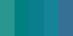 color-palettes:  Alex - Submitted by Mina #2a9690 #008080 #0a7e8c #158499 #367095
