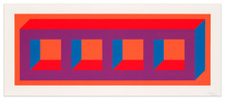 baja-baja:Sol LeWitt, Four Color Isometric Figure - B (Purple, Red, Blue, Orange), 2002