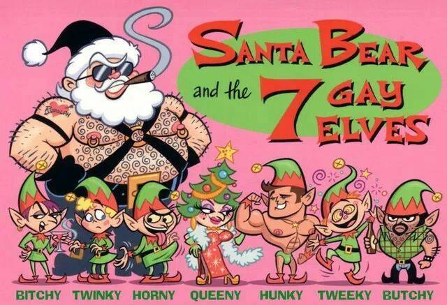 Gay santa elves cartoon