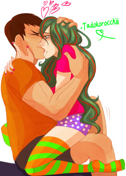 inkymint:  there is a lack of art of tadokoro and makishima making out while makishima wears really ugly thigh highs so I’m fixing that