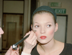 boyirl:  October 18, 1993: Backstage at London Fashion Week. Photo by Dave Benett 