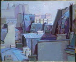 fleurdulys:  Blue Roofs - Jean Helion 1958 