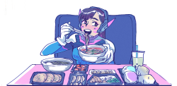ch4tte:  incredible twitter shenanigans brought about d.va regularly streaming mukbang and has titty tuesdays with hanzo  