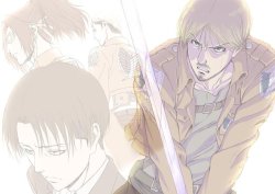 The ending illustration card for Shingeki no Kyojin Season 2 Episode 1, featuring the vets - Hanji, Erwin, Levi, and Mike - drawn by Chief Animation Director Asano Kyoji!Update (April 7th, 2017): Added the original sketch by Asano Kyoji!All season 2