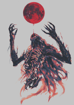 shimhaq:  “When the red moon hangs low, the line between man and beast is blurred”