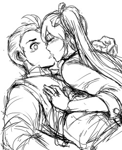 boxno:  Played Ace Attorney again and…how did I not ship this pairing before???? They’re crazy cute together! Athena would be the aggressive one, of course!