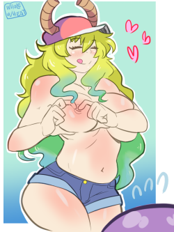 wholewheatjamart:Lucoa doing an oppai hearttried some new stuff while doing this one