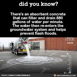did-you-kno:    The ‘thirsty’ concrete stays cool and can improve safety conditions in warmer regions, but is not supported in colder climates because frozen water expands and ruins the surface.   Source 