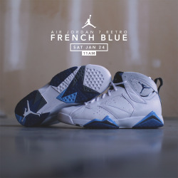 crispculture:  Air Jordan 7 Retro ‘French Blue’ | 01.24 | Nike Store | Photo: DIPT