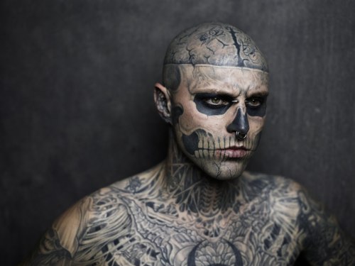 Zombie boy tattoo man