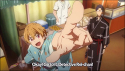 Rei and Nagisa playing detectives haha look at themm so much sparkling