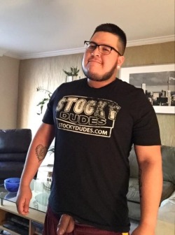 beefbearrito:  acidreigne:  stockydudes:  Looks like beefbearrito is trying to break the Internet with our StockyDudes.com shirt and not much else.Thanks for the sexy pic man! Maybe one day he will make his StockyDudes.com debut!  He broke my internet