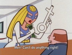 chuju:  fillyrika:artemuscainpotato:thehomestuckwhovian:  Anybody else remember this episode? In it, a female villain called Femme Fatale is stealing millions of dollars in Susan B. Anthony coins. Naturally, the Powerpuff Girls go to stop her. She then