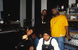 vinylisbetter:  &ldquo;As time goes by, an eye for an eye, we in this together son, your beef is mine…&rdquo; -Mobb Deep from the song Eye For An Eye Studio session for Mobb Deep’s Eye For An Eye featuring Nas and Raekwon. 