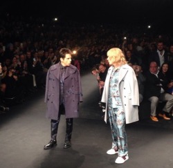 wowthing:chanelbagsandcigarettedrags:Ben Stiller and Owen Wilson closing Valentino Fall 15/16  THIS IS MY FAVORITE FASHION MOMENT EVER
