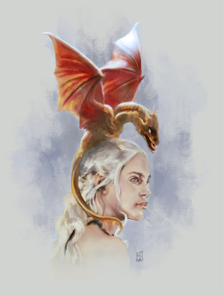 dibuholabs:  Started out as a Mischief sketch and painted in Photoshop. Game of Thrones fan art featuring Daenerys Targaryen. Full resolution» https://www.behance.net/gallery/Daenerys-Targaryen/13975035 