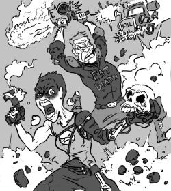 I have not seen the new Mad Max. I know virtually nothing about mad max except for the fact that there are crazy death-cars, super-duper-violence, and that tumblr LOVES Furiosa. So I drew it (mostly from memory).