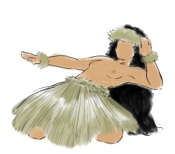 islandhulagirl:bevamart:Felt like drawing a hula dancer today because I miss dancing hula. It was really fun :/  .