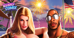 God Bless America - Celebrity Pinup (Preview)In honor of 4th of July. The full version of this pinup will be released publicly next week. To see the full version now, head on over to my Patreon. There are 2 more days left on the current Celebrity poll
