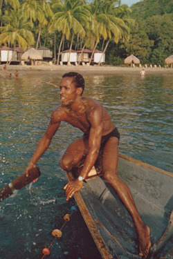 kicker-of-elves:  fisherman of Le Carbet, Martinique  National Geographic Jamuary 1975    John Launois 