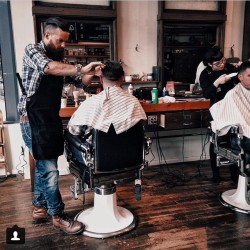 victorybarberbrand:  A rare appearance these days… Just returned from Barcelona Spain, Matty got behind the chair today and groomed up a few lucky lads before heading off to NYC tomorrow.