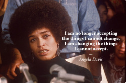 lavendermuseums:  Angela Davis is an activist, scholar and writer who advocates for the oppressed.  She has authored several books, including Women, Culture &amp; Politics.  Women, Race, &amp; Class Blues Legacies and Black Feminism: Gertrude “Ma”