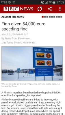 ayellowbirds:  bogleech:edwad:ghostofcommunism:  ultralaser:Finn given 54,000-euro speeding fine - http://www.bbc.co.uk/news/blogs-news-from-elsewhere-31709454   A Finnish man has been handed a whopping 54,000-euro fine for speeding, it’s reported.