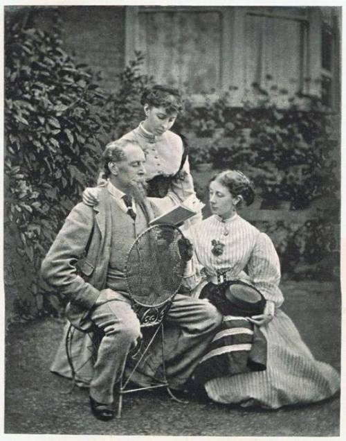 Charles Dickens reading to his two daughters, ‘Mamie’ and Kate, at his Gad’s Hill Mansion, 1865 Nudes &amp; Noises  