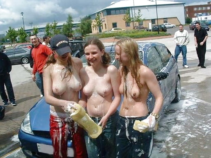 Large boob car wash
