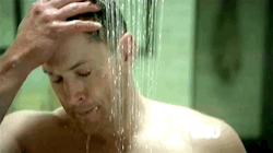 saelyg:  neverstiel:  Dean’s shower scene in the Meta Fiction Preview. (x)  Damn! Look at those shoulders. And I bet that’s all we see, his shoulders. But angsty shower scene makes it all worth it. 