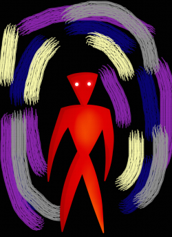 dirtysockdrawer:  I felt like recreating a passepartout painting that @markiplier made in one of his videos QwQ  RED MAN!!
