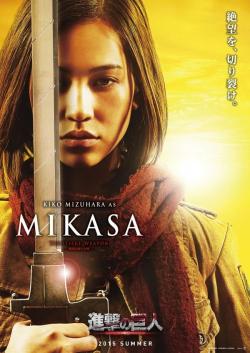  Kiko Mizuhara as Mikasa Ackerman (Poster version)  &ldquo;Beautiful Weapon&rdquo; indeed &lt;3