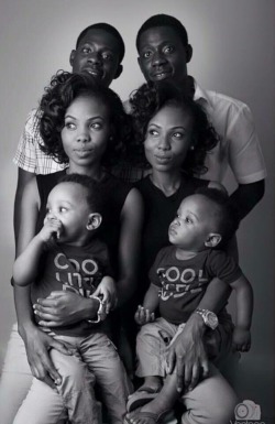 peaceloveteemo:  twin brothers, married twin sisters, who gave birth to sons that look alike!