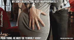 felixgattogigio:  momfacials:  damonwashere:  Mom knew what she was doing.  Teasing your son is BEGGING to get inbred by him. If she didn’t want her son emptying his heavy testicles in her birth canal every day, she shouldn’t have teased her son’s
