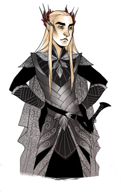 lulubrokoli:  I wanted to draw Thranduil in armor because elven armor is fucking hot 