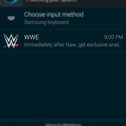 quackenbuschlight:  thechrishaley:  Check out this update the WWE app just sent to my phone. #Raw  wow the app really stepped up its game 