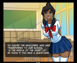 grimphantom:  flick-the-thief:    Another stupid strip about Korra and Asami.support me: https://www.patreon.com/flick    Sexy school girl Korra  teehee I want to play &lt;3