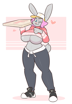 theycallhimcake:  kilinah: Special Delivery  Wanted to do a lil something for @theycallhimcake  So here’s his character Frannie Funbun!  Frannie that’s not how you greet people when they open the door