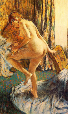 fleurdulys:  After the Bath - Edgar Degas 1883