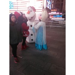 But why were Elsa &amp; Olaf doing a DROP in Times Square for Dora The Explorer like it ain&rsquo;t a thing tho? #drugmugglers #disneyliedtous