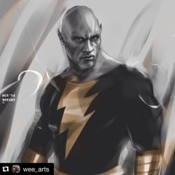 wee_arts #TBT #Repost @wee_arts ・・・ Dwayne Johnson Black Adam concept sketch! Glad it&rsquo;s finally confirmed now, so who&rsquo;s going to be Shazam?! Cheers, thanks for looking! #blackadam #dwaynejohnson #conceptart #sketch #digitalart #fanart