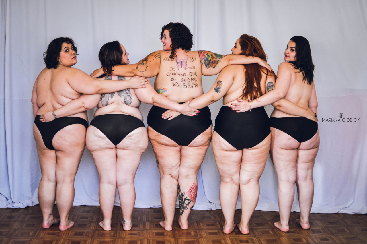 Large plus size women in lingerie