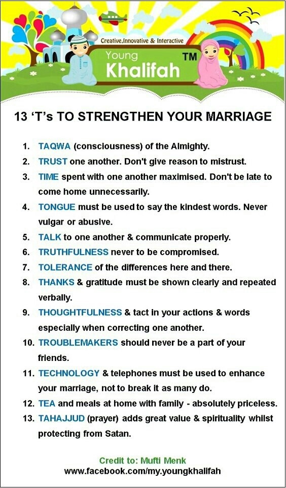 Strengthening marriage